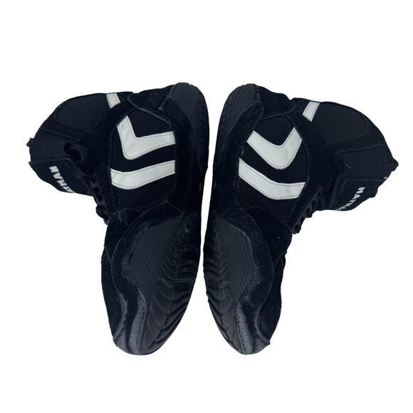Matman SO25 Wrestling Shoe‎ Youth 4 Black Suede High Top Hook & loop Split Sole - Picture 6 of 9